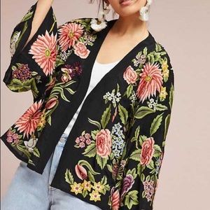 Anthropologie Embroidered Jacket